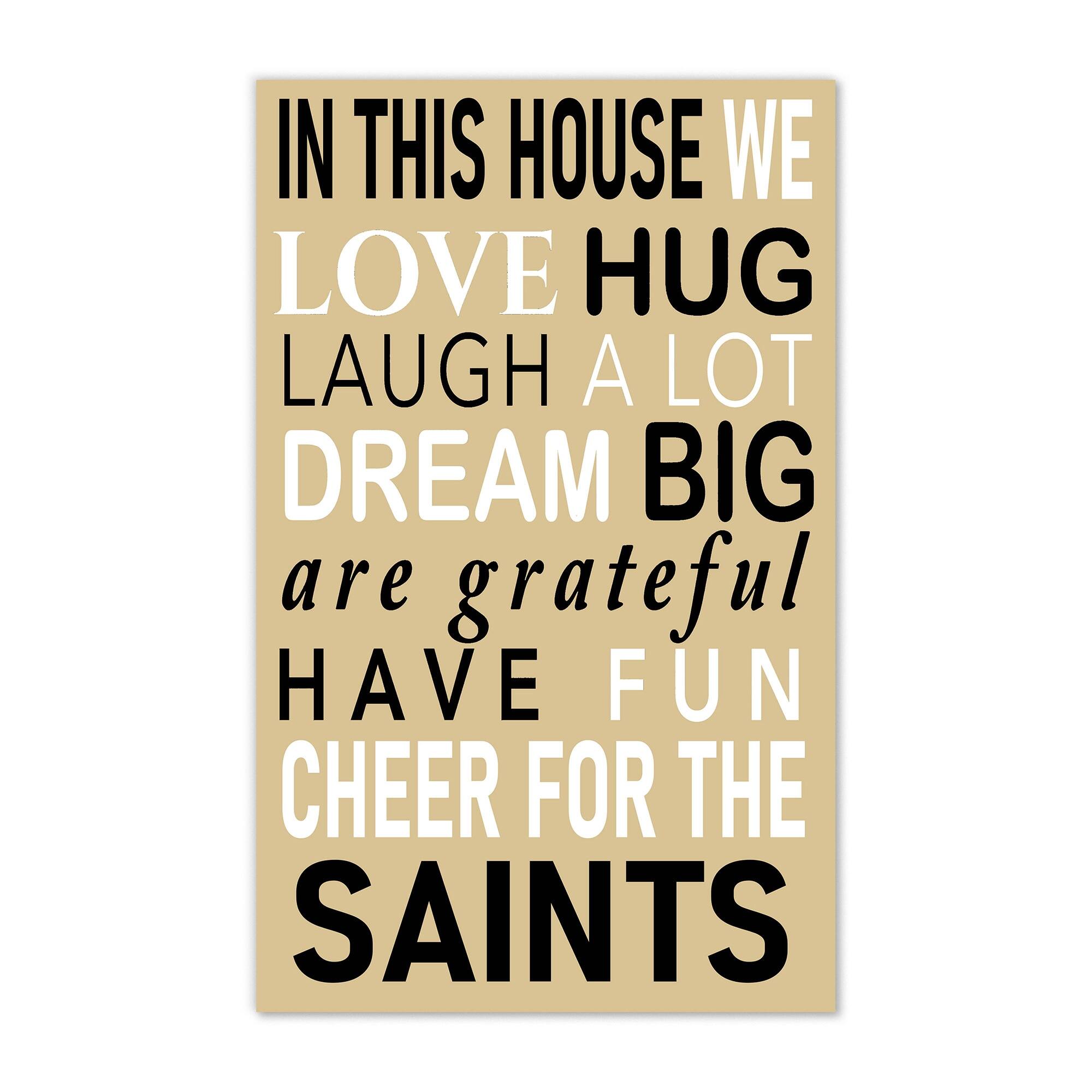 New Orleans Saints 11" x 19" Briteline In This House Sign