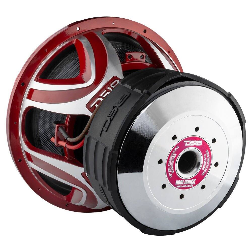 D518 COMPETITION 4+4 6000 COMP SUBWOOFER 4 OHMS 1500 WATTS SPL MAX 15" HOOLIGANX HOOL-X15S