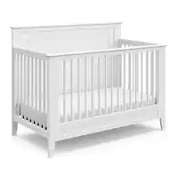 Storkcraft - Solstice 5-in-1 Convertible Crib - White - Front_Zoom