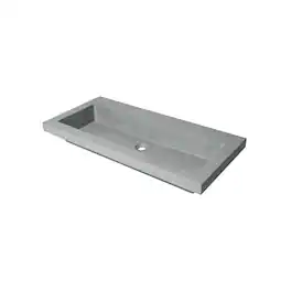 Alfi - 40" Solid Concrete Matte Trough Sink for the Bathroom - Gray