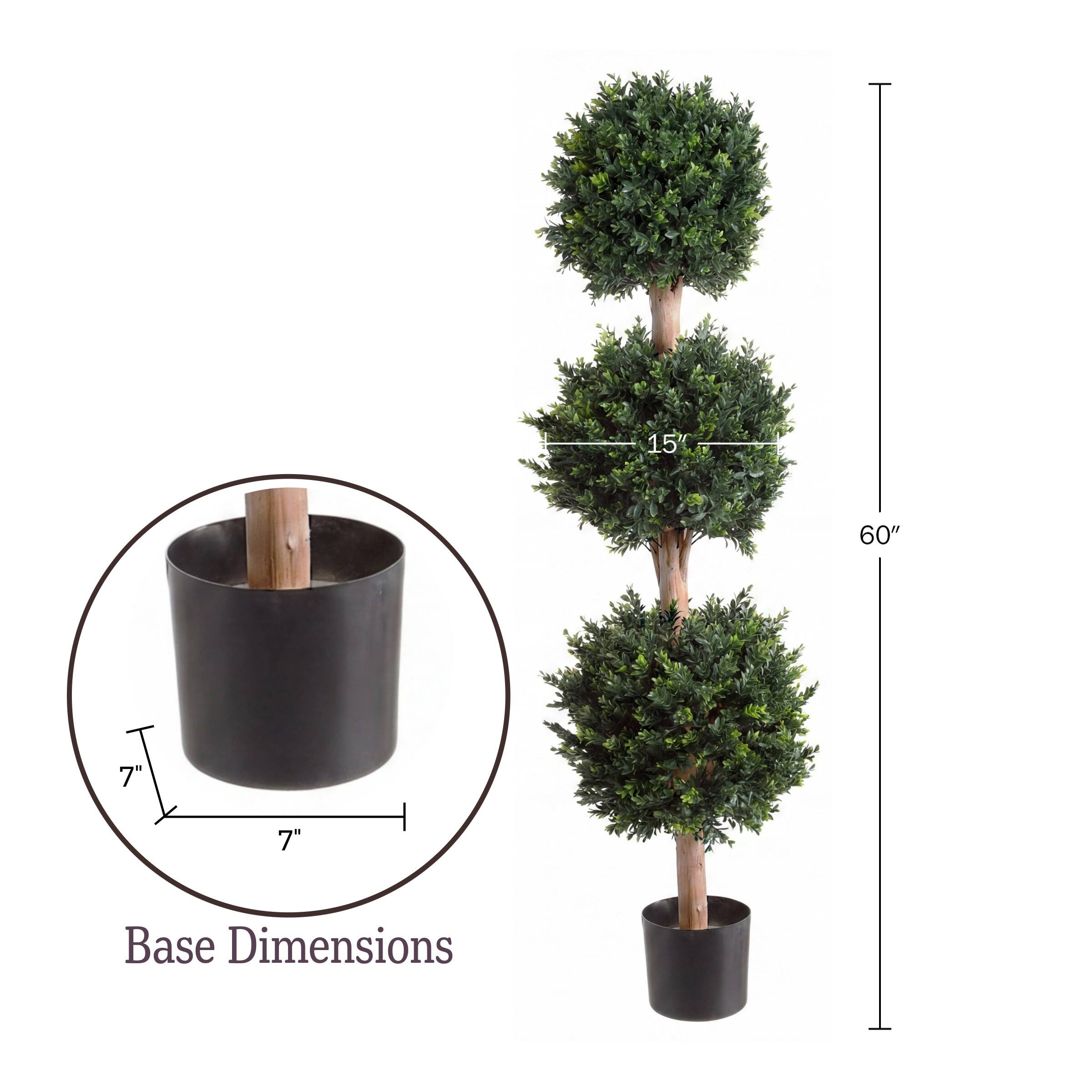 15" 60" 7" 7" Base Dimensions