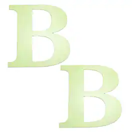 Unique Bargains - 2pcs 3D 3.9" Letter B Mirror Wall Sticker, Self-Adhesive Glow in the Dark for DIY Party Wedding Room Decoration - Green