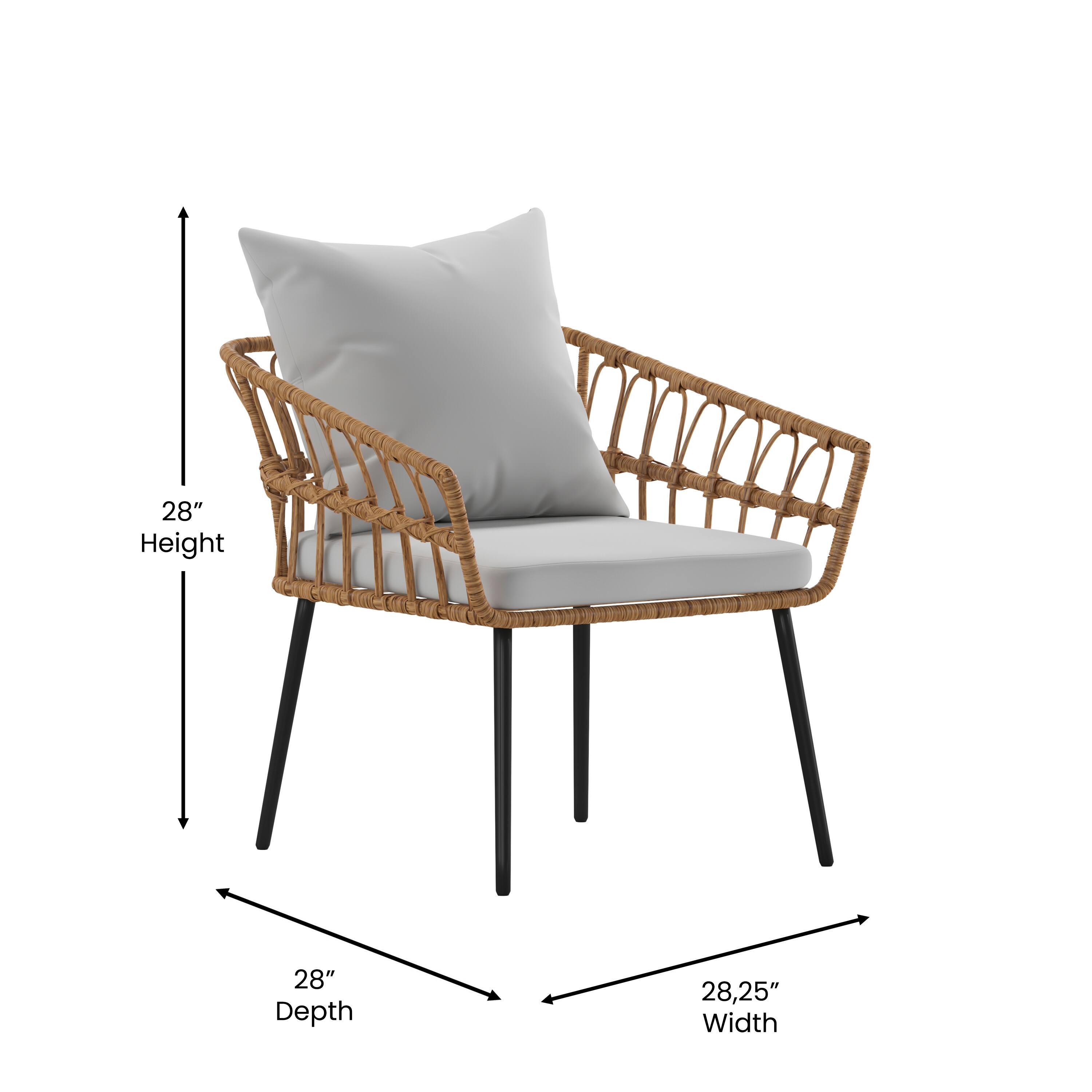 28" Height  
28" Depth  
28.25" Width