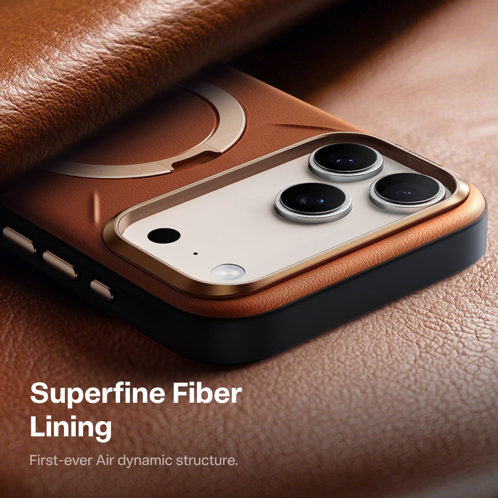 Superfine Fiber Lining  
First-ever Air dynamic structure.