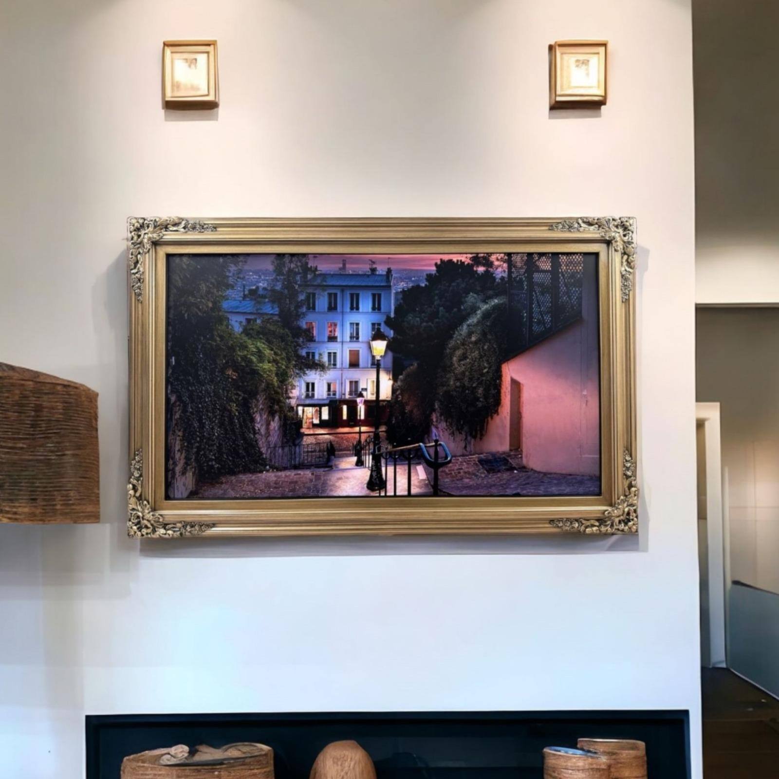 Alt View 10. LAREDO FRAME FACTORY - 55 inch Handmade Ornate Tv Frame For TCL A300W NXTVISION Tv - ANTIQUE GOLD.