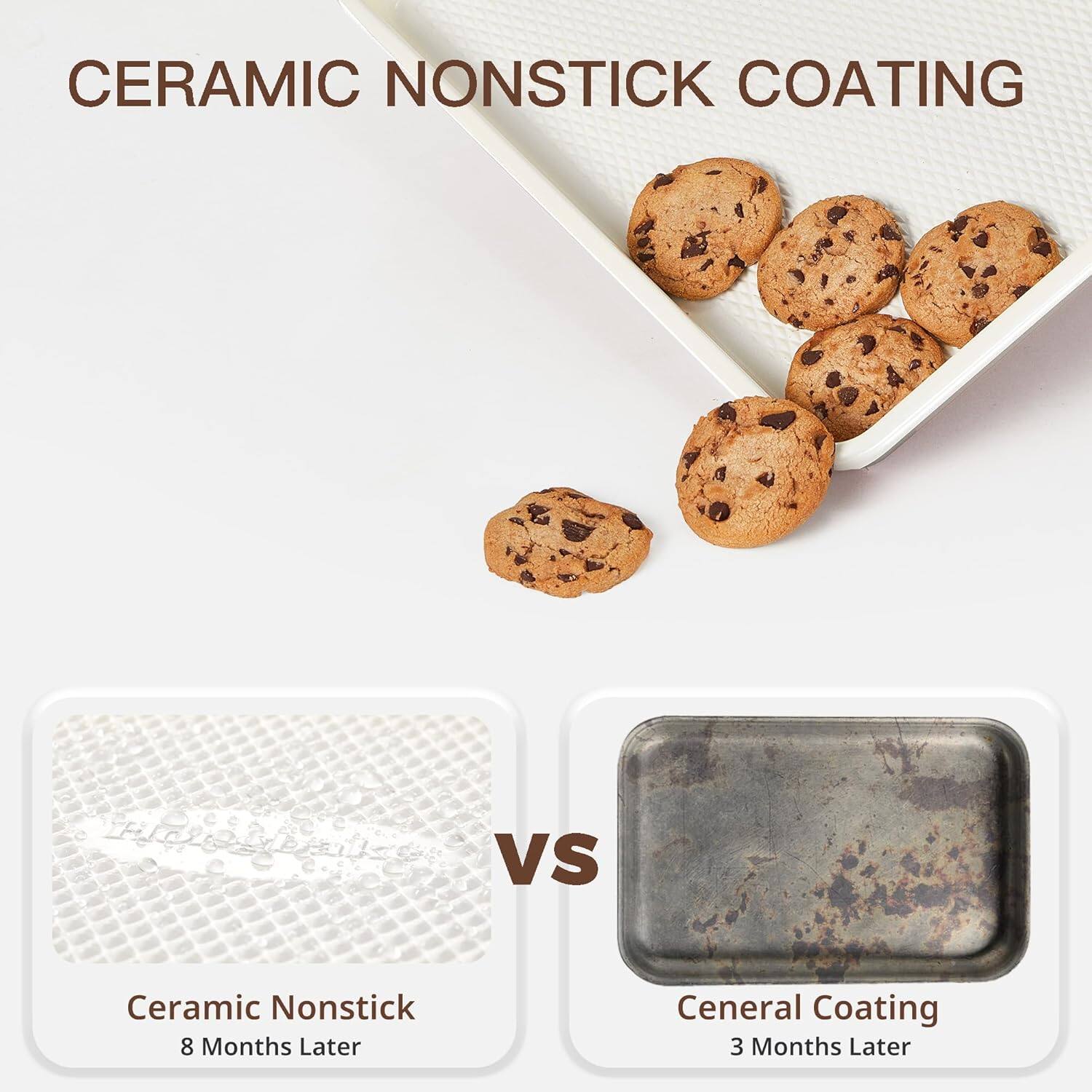 CERAMIC NONSTICK COATING

Ceramic Nonstick  
8 Months Later

VS

General Coating  
3 Months Later