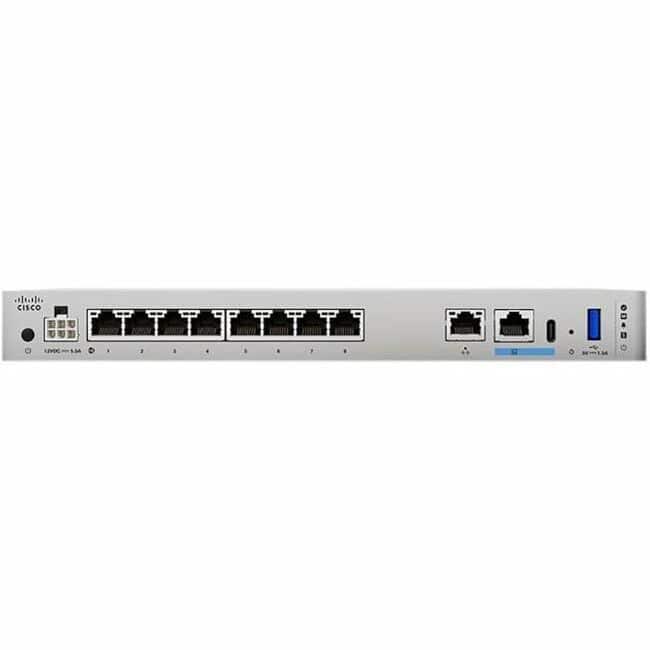Cisco Consumer Products - Cisco Secure Firewall 1210 compact security appliance with ASA software - Centralized Management - 8 Port - Black