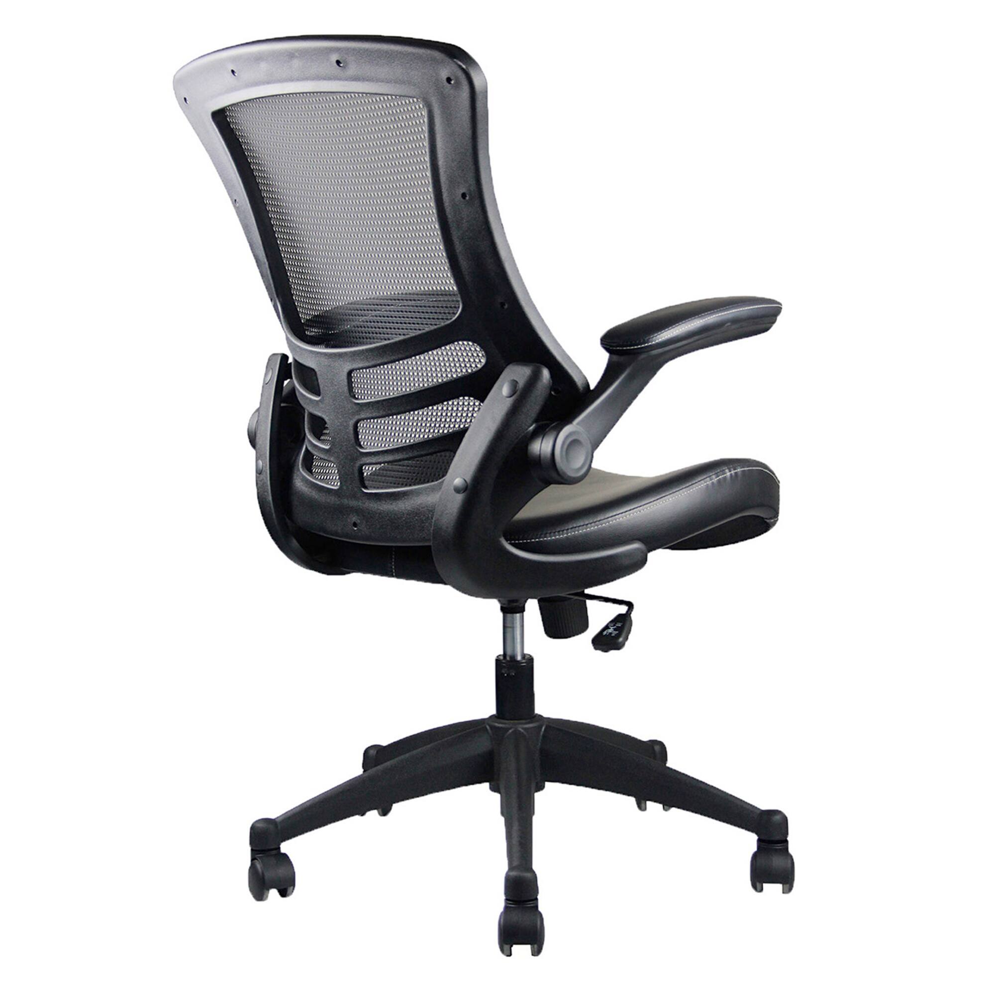 Alt View 2. GOODSILO - Stylish Mid-Back Mesh Office Chair with Adjustable Arms and Ergonomic Support - Black.