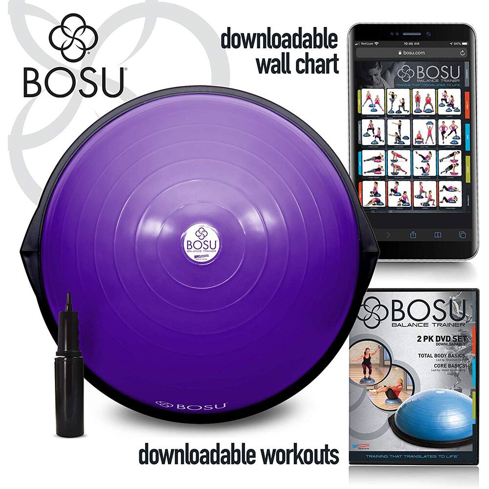 BOSU downloadable wall chart  
BOSU downloadable workouts  

BOSU Balance Trainer  
2 PK DVD SET  
TOTAL BODY BASICS  
CORE BASICS  
Led by Mary Helen Bowers  

BOSU  
TRAINING THAT TRANSLATES TO LIFE