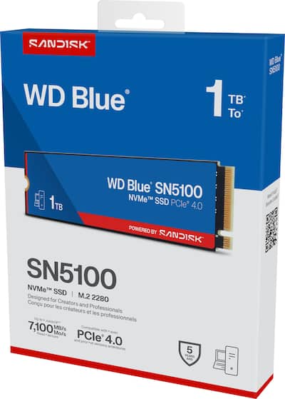 WD Blue SN5100 1TB Internal SSD PCIe Gen 4 x4 NVMe for laptops and WD Blue SN5100 1TB Internal SSD PCIe Gen 4 x4 NVMe for laptops and