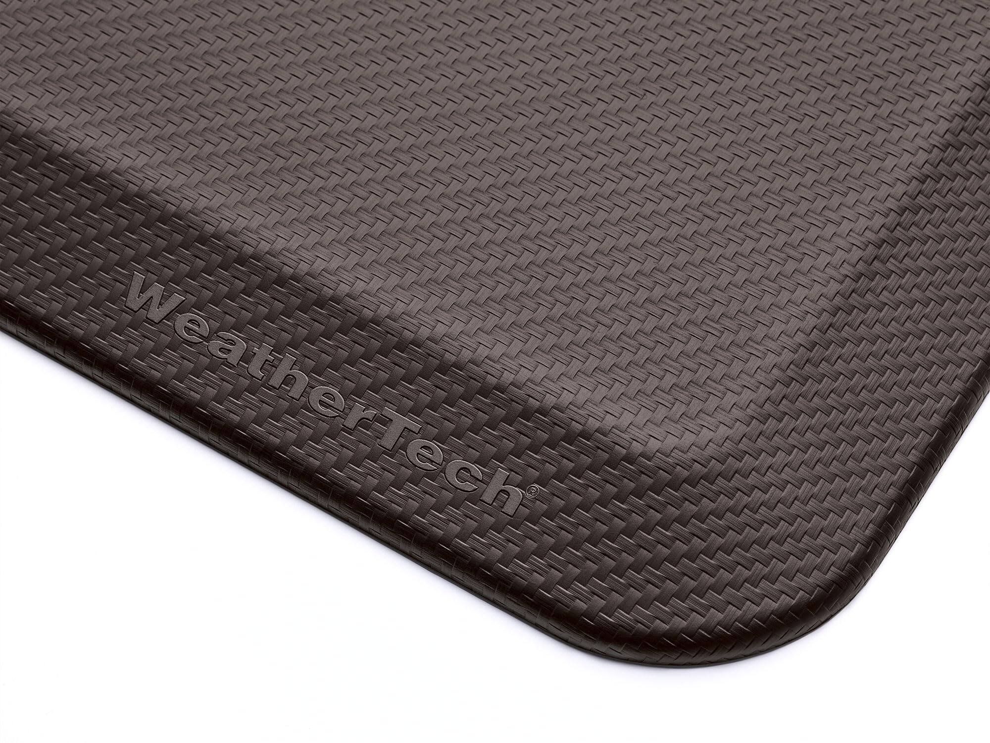 Alt View 1. WeatherTech - ComfortMat | 24" x 36" Anti-Fatigue Mat, 3/4" Thick, Slip Resistant, Easy to Clean – Carbon Fiber Pattern – Cocoa - Cocoa.