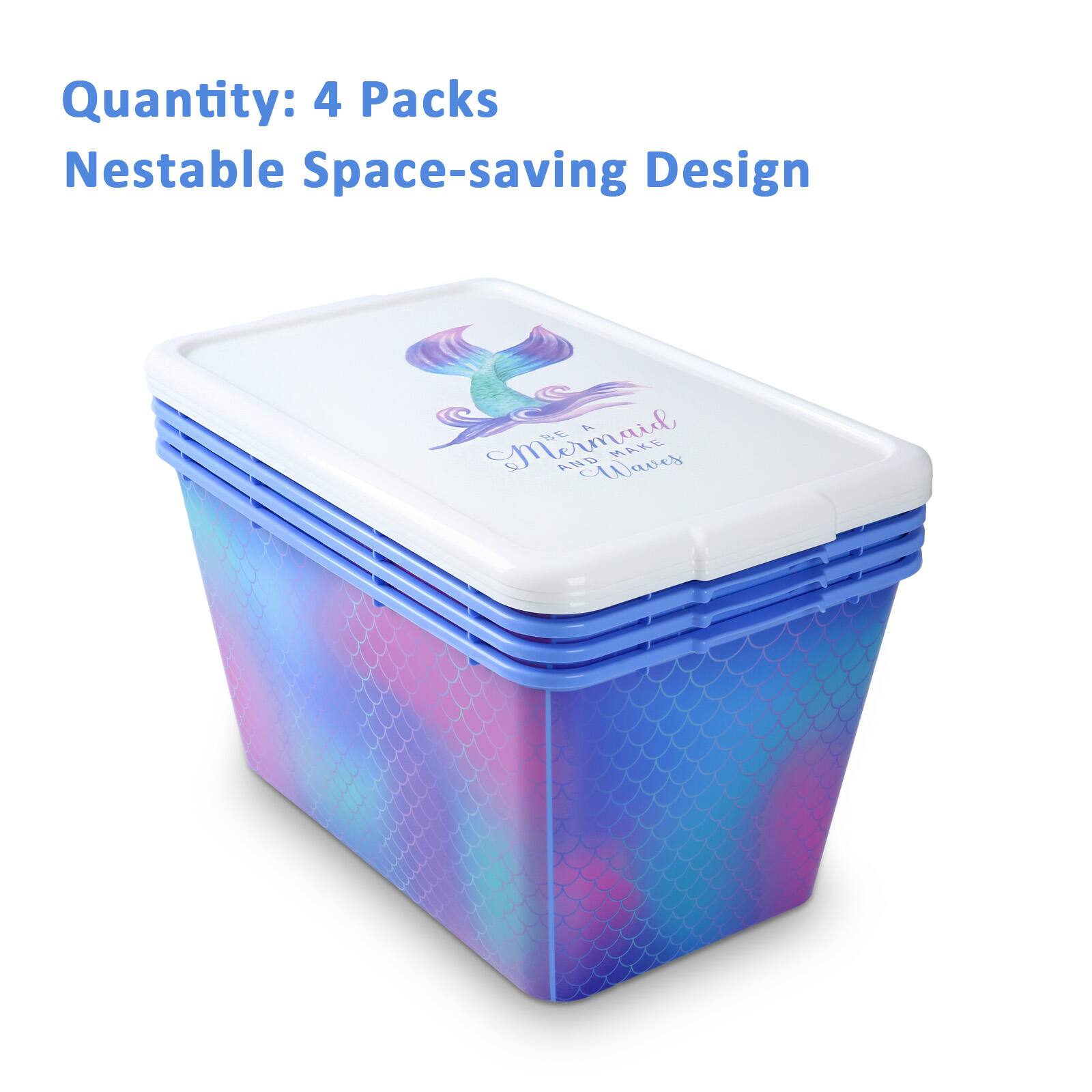Quantity: 4 Packs  
Nestable Space-saving Design  

Mermaid  
Be a Mermaid and Make Waves