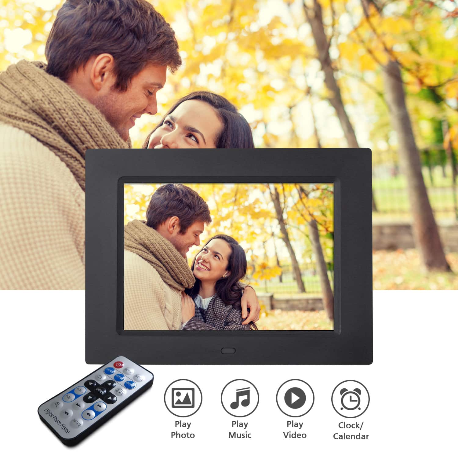 2 NTER M a Digital Photo Frame 9 - SdE Play Photo Play Music Play Video Clock/ Calendar