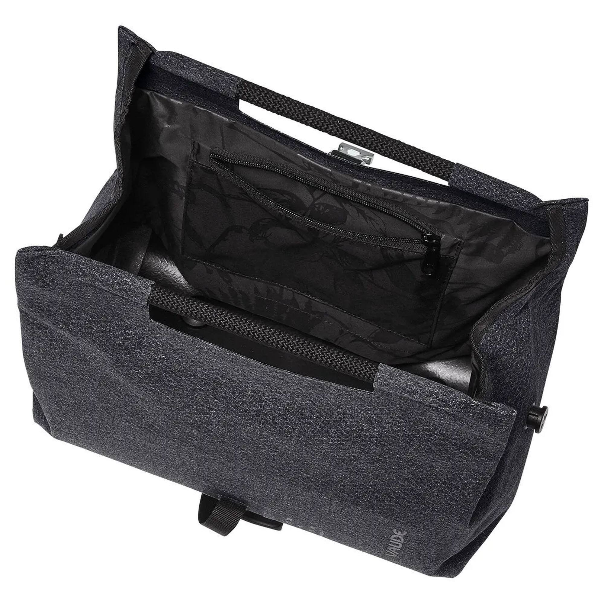 Alt View 2. VAUDE - Vaude ReCycle Bike Shopping Bag (UniKlip) - Black - Black.