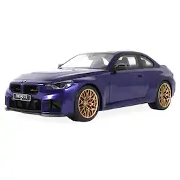 2025 BMW M2 CS Blue Metallic with Black Top 1/18 Model Car by GT Spirit