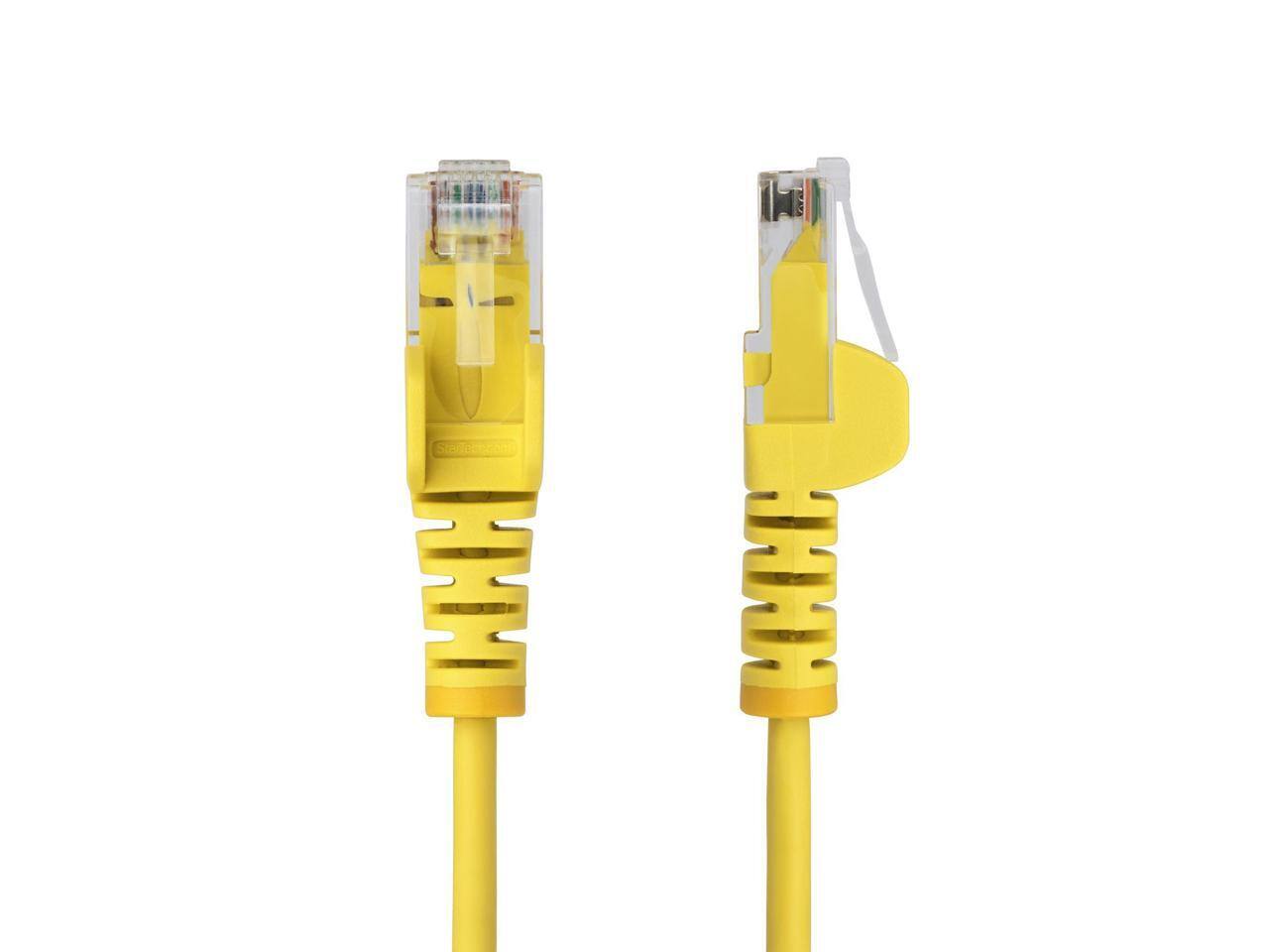 Alt View 1. StarTech.com - StarTech 6in Yellow Slim CAT6 Ethernet Cable, LSZH, 28AWG Pure Copper.