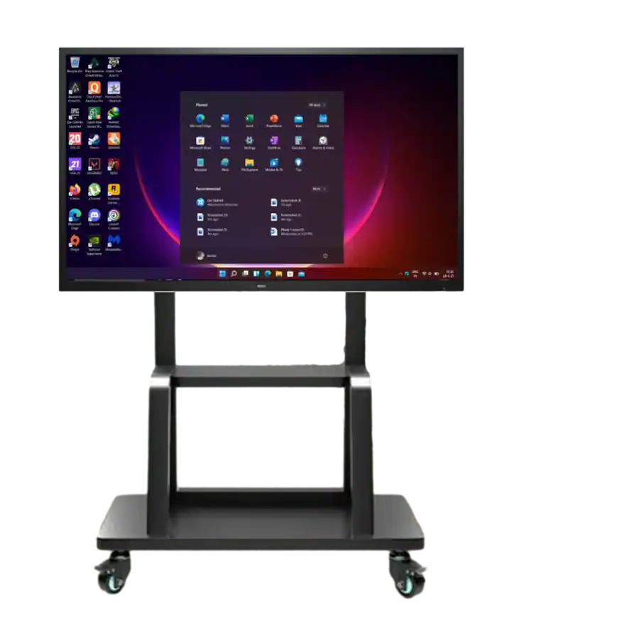 Promethean Roling Stand Smart Tech Mobile Floor Stand for Promethean ActivPanel AP9 65 Black ...