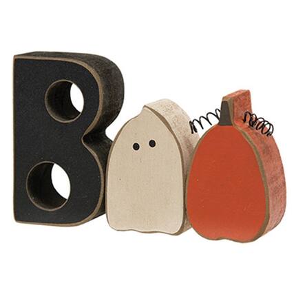 Front. BreeBe - 3/Set Boo Ghost & Pumpkin Blocks - Multi.