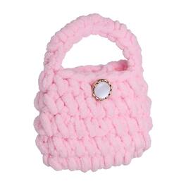 Unique Bargains - Crochet Purse Pouch, Cute Handmade Knitted Storage Bag, for Earbuds Headphones Keys Makeup - Pink