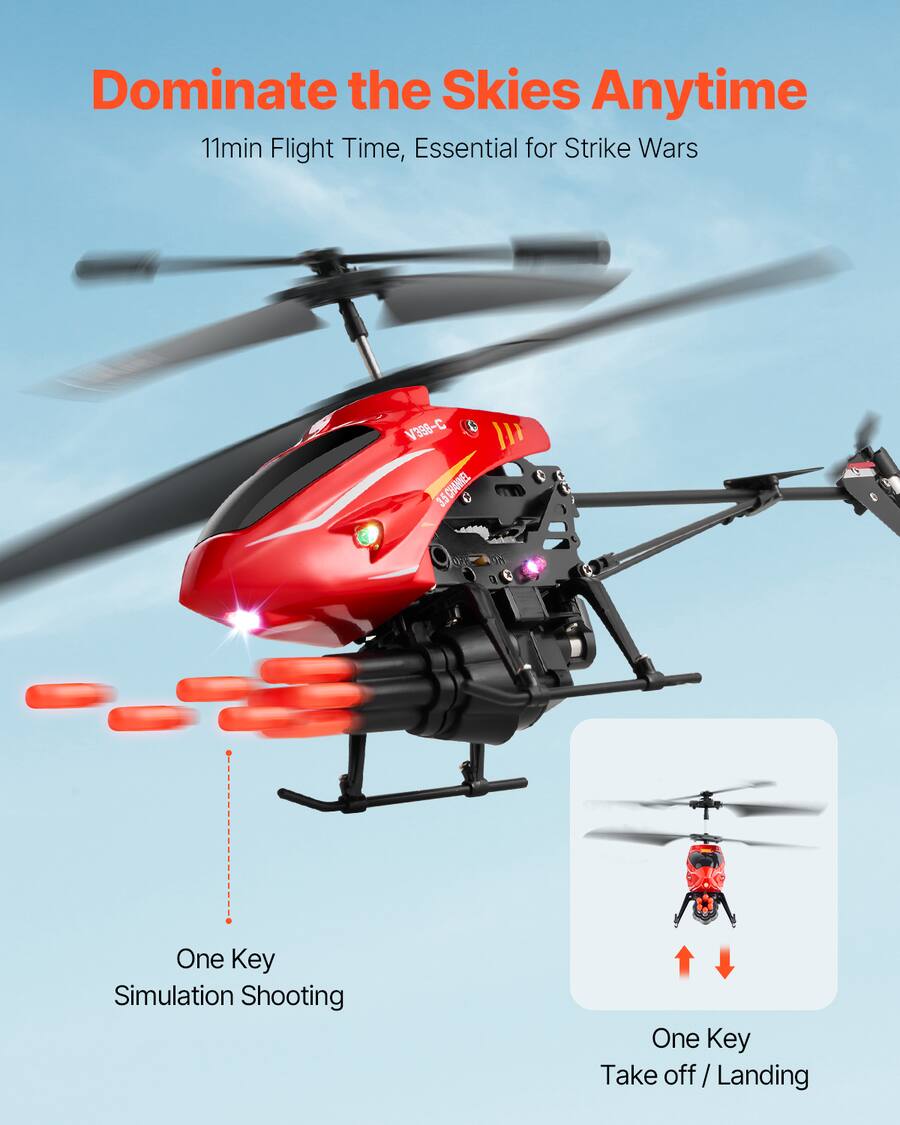 Flying Remote Control VEVOR RC Helicopter, 2.4GHz Flying Remote Control Helicopter with ...