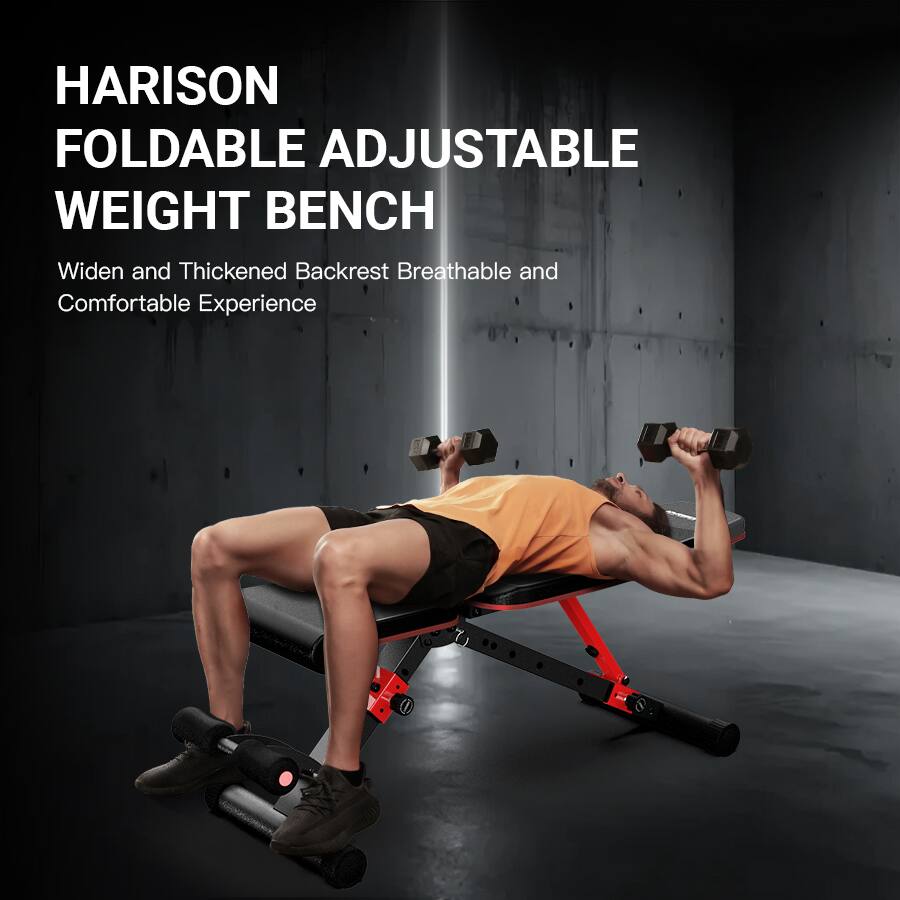 HARISON  
FOLDABLE ADJUSTABLE WEIGHT BENCH  

Widen and Thickened Backrest  
Breathable and Comfortable Experience