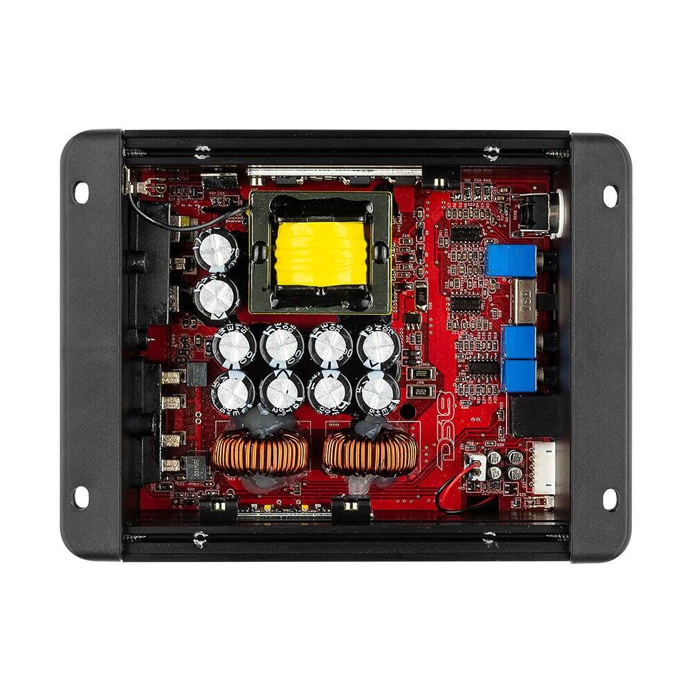 Alt View 1. DS18 Audio - ION 2-Channel Class D Car Amplifier, 2 x 240W RMS at 4 Ohm - Black/Silver.