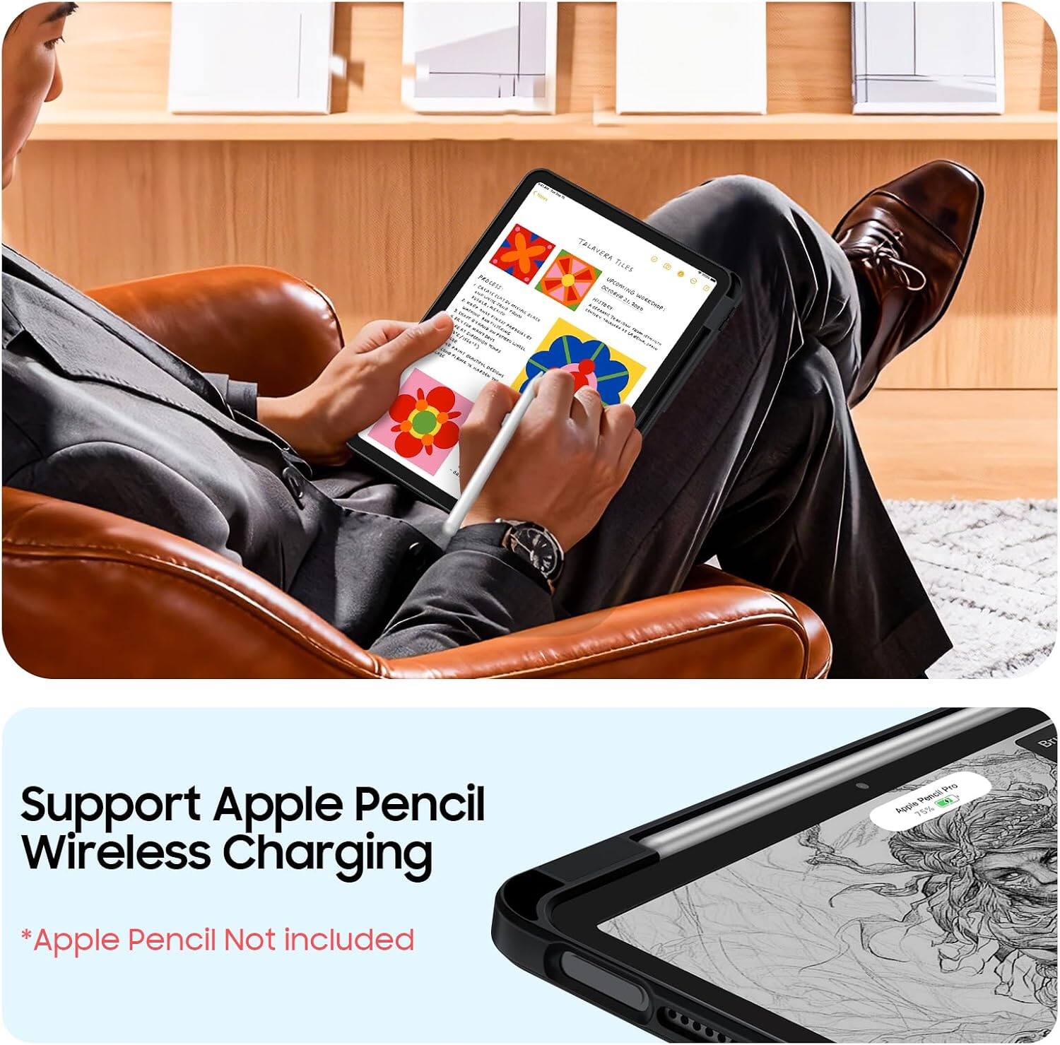 15355555  
TALAVERA TILFS UPCOMKING - - WWW.COOP!  
Support Apple Pencil Wireless Charging  
*Apple Pencil Not included