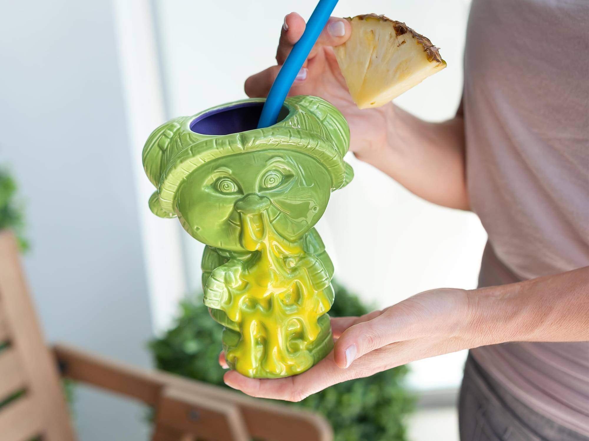 Alt View 4. ThinkGeek - Geeki Tikis Garbage Pail Kids Leaky Lindsay Mug | Ceramic Tiki Cup | 24 Ounces - Green.