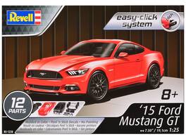 Level 2 Easy-Click Model Kit 2015 Ford Mustang GT 1/25 Scale Model by Revell - Red