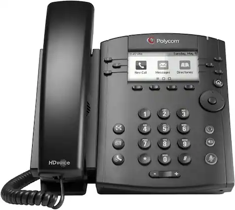 Polycom
3:47 PM Tuesday, May 15
New Call Messages Directories
1 ABC
2 DEF
3 GHI
4 JKL
5 MNO
6 PQR
7 TUV
8 WXYZ
9 0
HDvoice
* OPER O # +