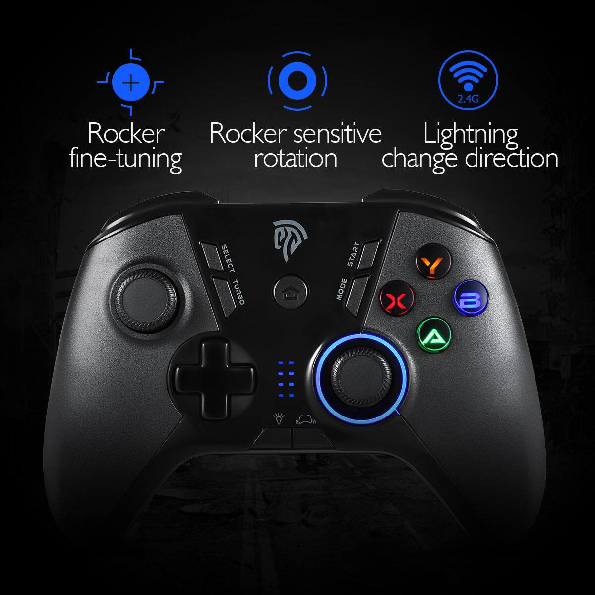 - Rocker fine-tuning
- Rocker sensitive rotation
- Lightning change direction
- 2.4G