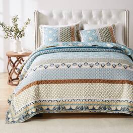 BreeBe - Thalia Quilt Set - 2 Piece Twin/XL - Blue