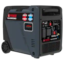 A-iPower - SUA5800iED 5800W Portable Dual Fuel Inverter Generator Electric Start Quiet RV Ready CO Sensor Backup Power