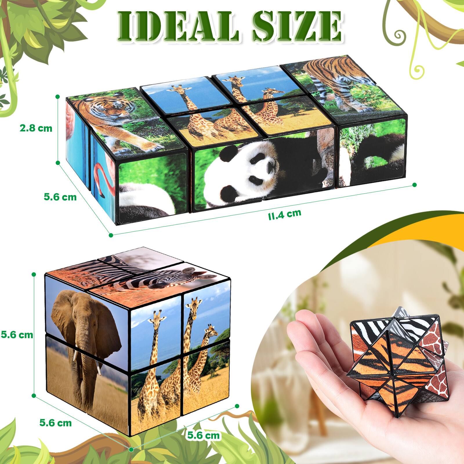 IDEAL SIZE

2.8 cm  
5.6 cm  
11.4 cm  
5.6 cm  
5.6 cm  
5.6 cm