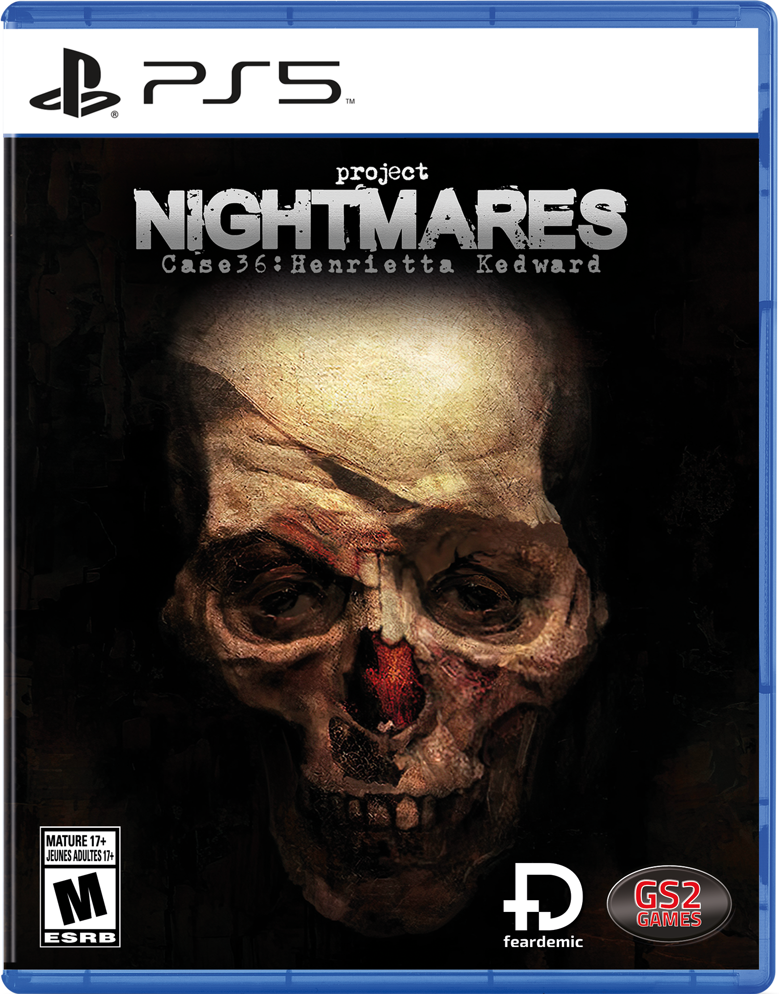 PS5  
project NIGHTMARES  
Case36: Henrietta Kedward  

MATURE 17+  
JEUNES ADULTES 17+  
ESRB M  

feardemic  
GS2 GAMES
