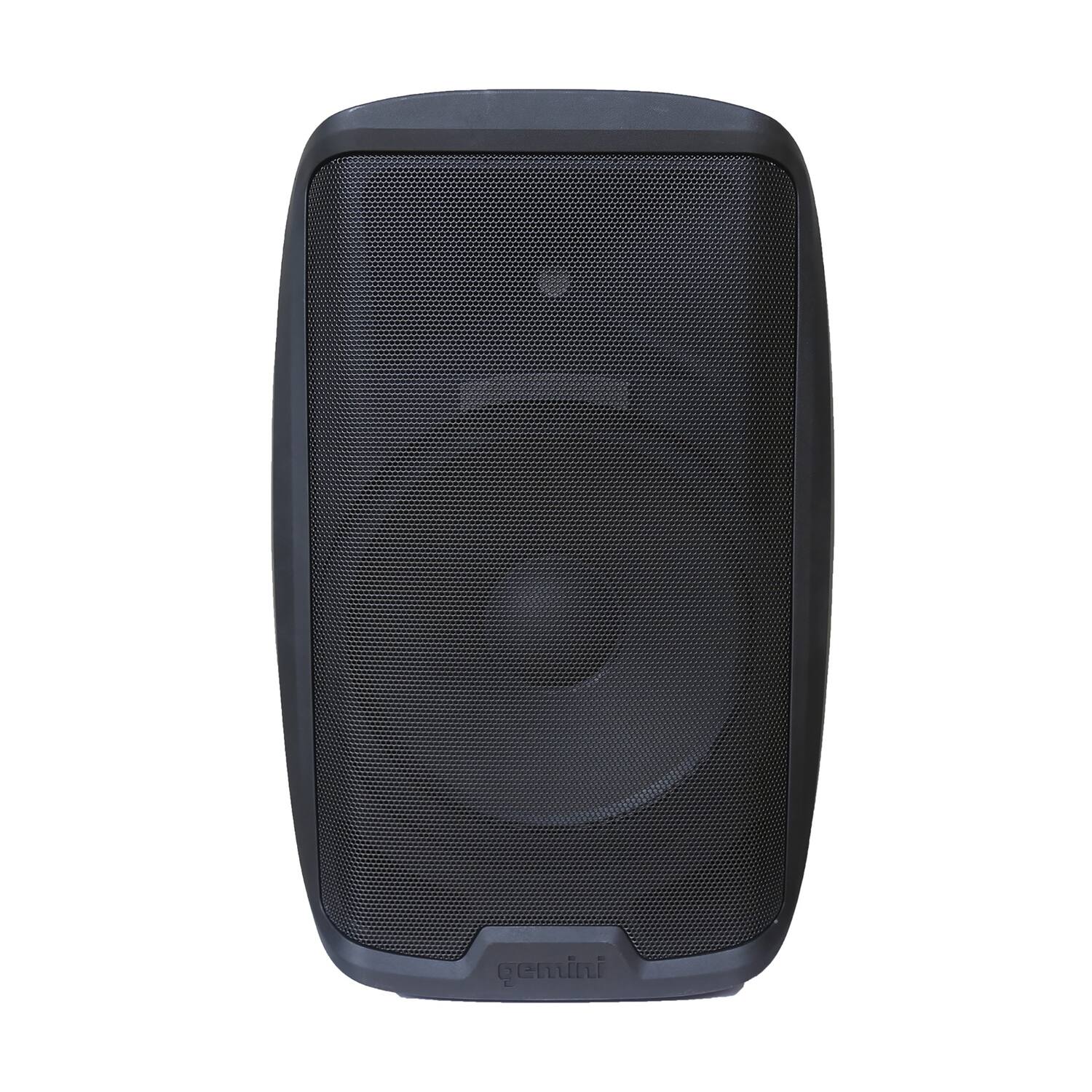 Alt View 7. Gemini - Gemini AS-2115BT AS Series Bluetooth Portable PA Speaker with 3 Input Channels, Media Player, and FM Radio, Black - Black.