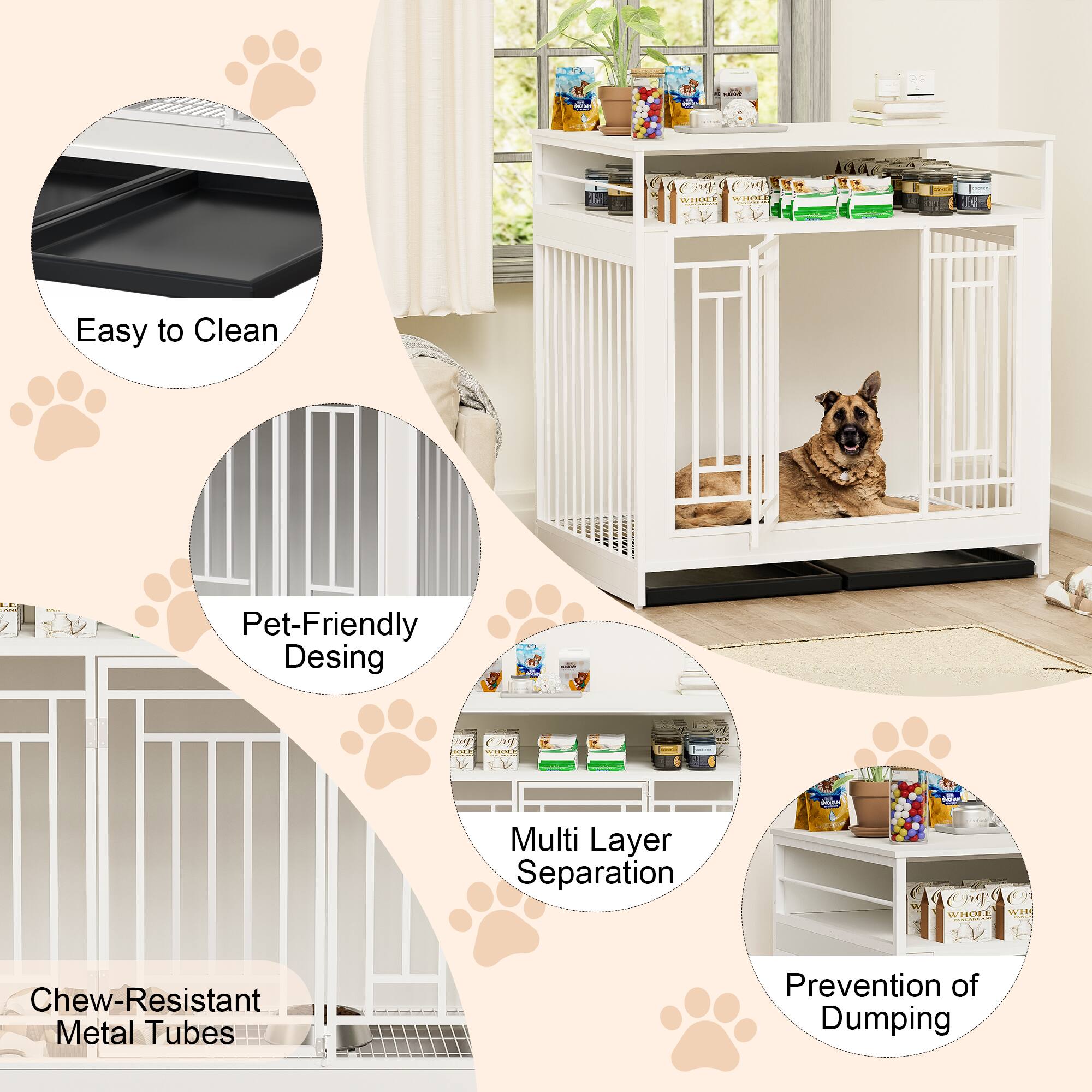 - Easy to Clean
- Pet-Friendly Design
- Multi Layer Separation
- Chew-Resistant Metal Tubes
- Prevention of Dumping