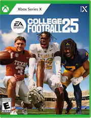 Xbox Series X SERIES X EA COLLEGE SPORTS FOOTBALL 25 D APOR ELITE SEC TEXAS 3 HE E COLORADO 2 C 2 BELIEVE EVERYONE E ESRB