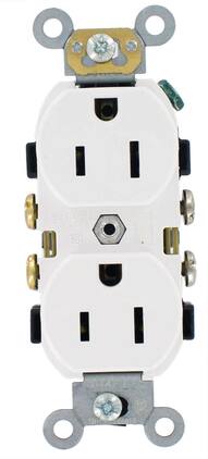 Leviton - 5014-WSP 15 Amp 125 Volt Duplex Receptacle Commercial Grade - White