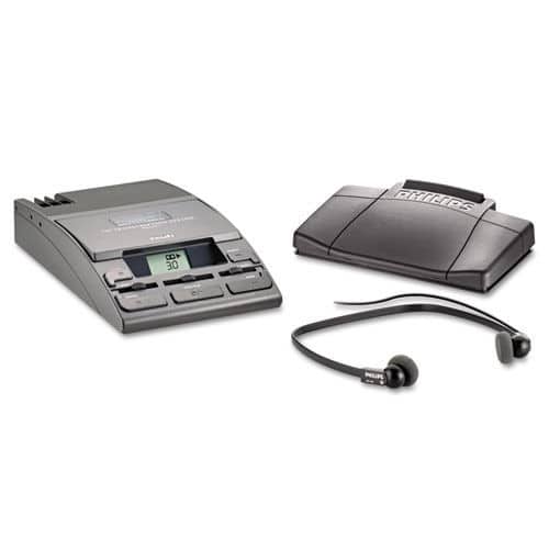 Philips - LFH072052 720-T Desktop Analog Mini Cassette Transcriber Dictation System W/foot Control - false