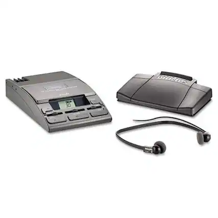 Front. Philips - Philips LFH072052 720-T Desktop Analog Mini Cassette Transcriber Dictation System W/foot Control - false.