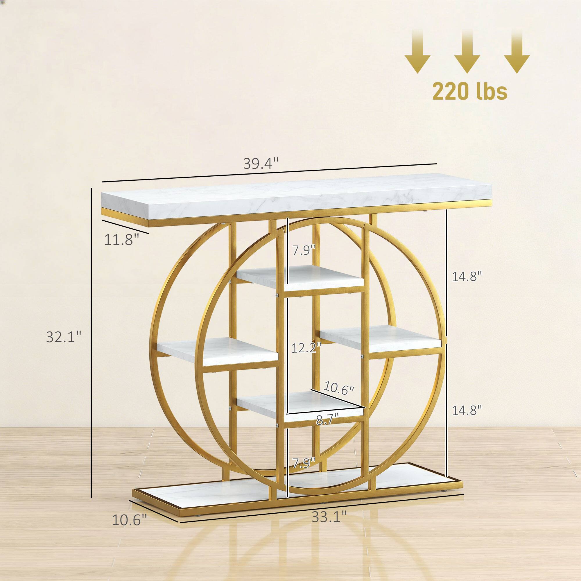 220 lbs  
39.4"  
11.8"  
7.9"  
14.8"  
32.1"  
12.2"  
10.6"  
8.7"  
14.8"  
7.9"  
10.6"  
33.1"