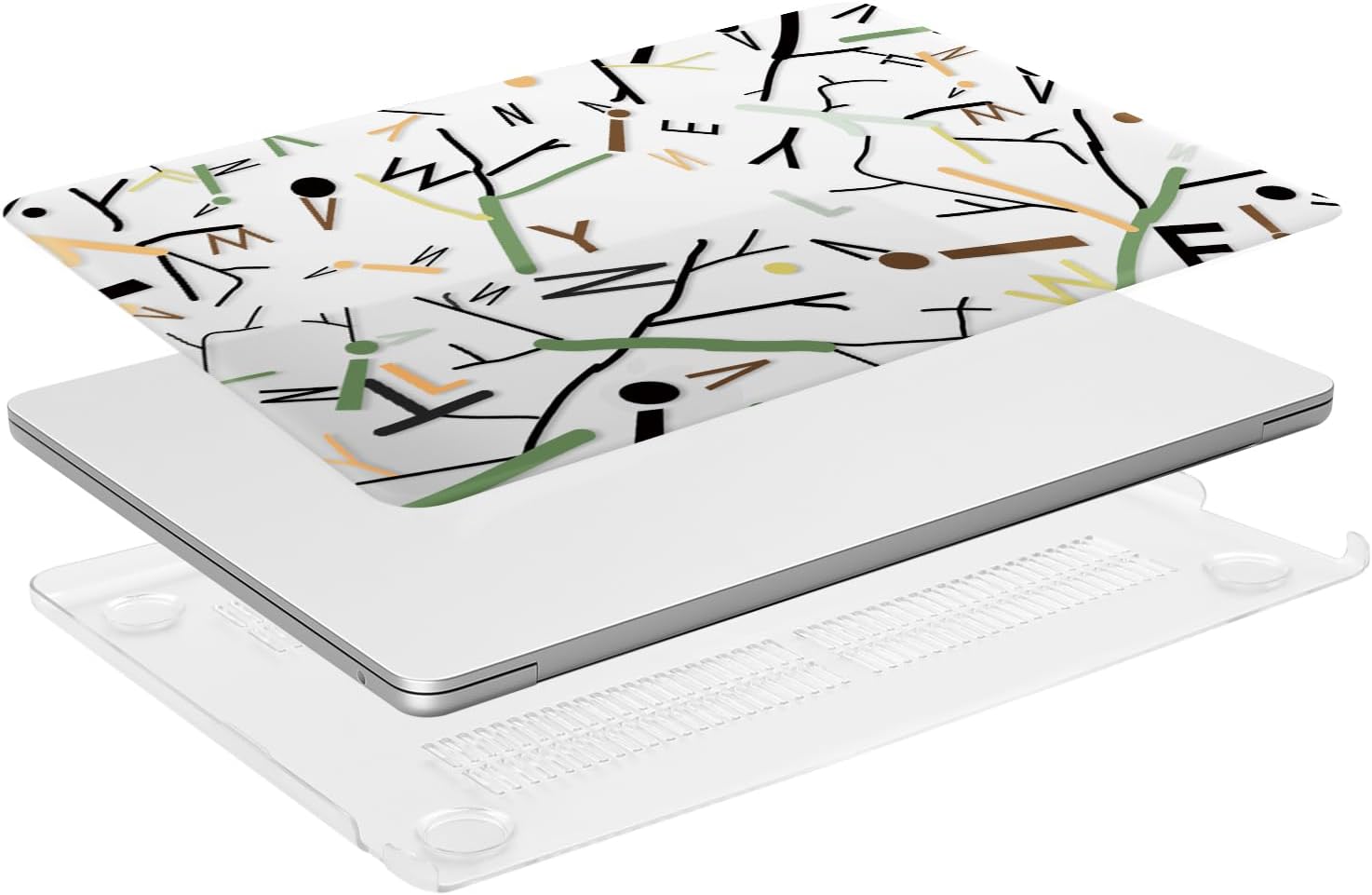 Alt View 1. mosiso - Pattern Case for MacBook Air 13 inch Case M5 M4 M3 M2 A3449 A3240 A3113 A2681 2026-2022 with Keyboard Cover - H660.