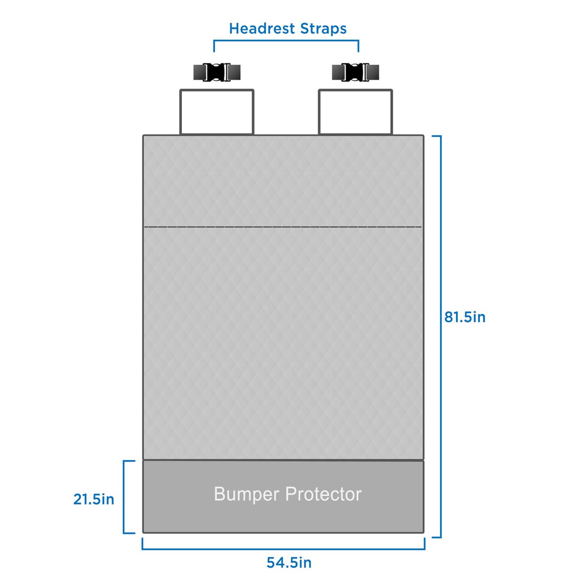 Headrest Straps 81.5in 21.5in Bumper Protector 54.5in
