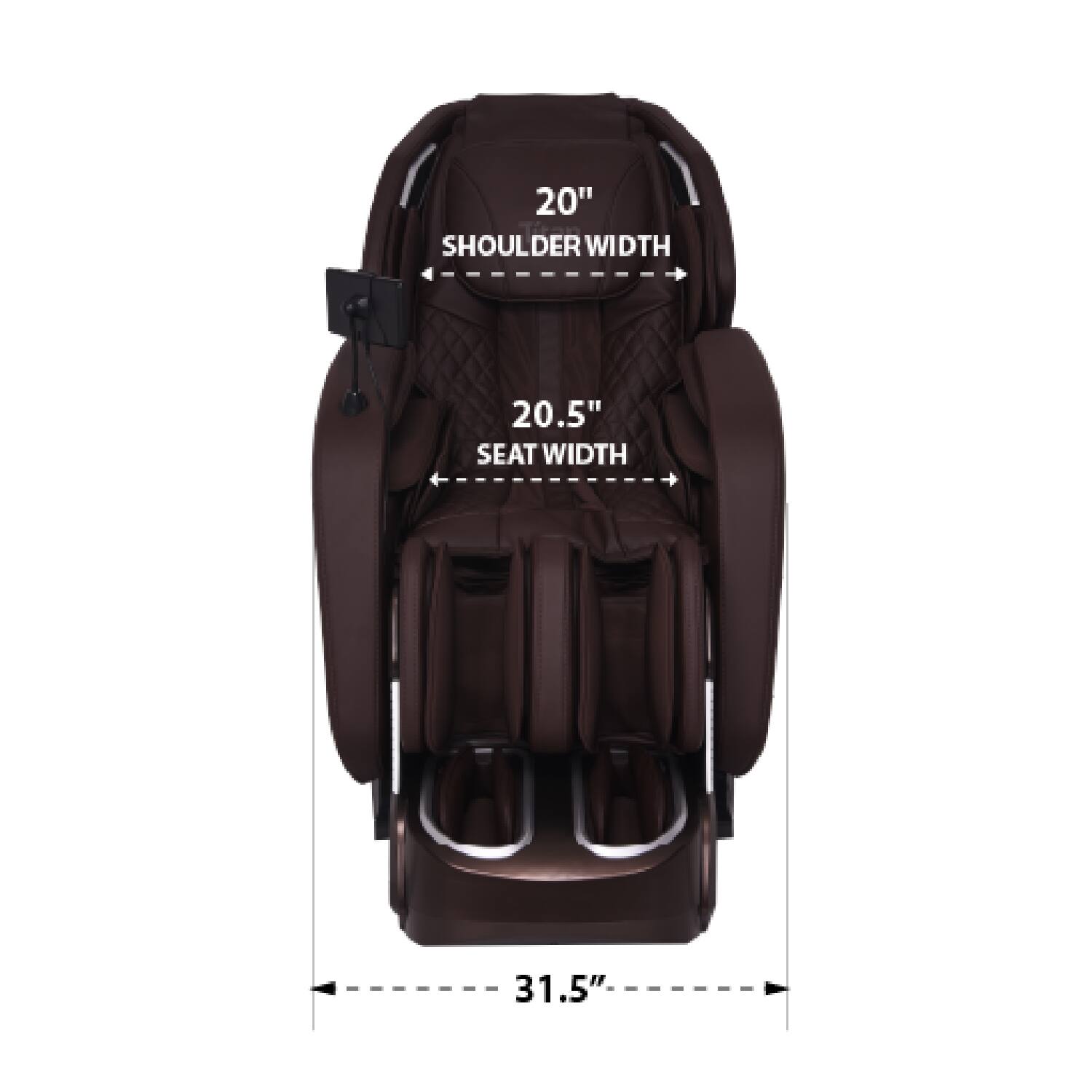 20" SHOULDER WIDTH  
20.5" SEAT WIDTH  
31.5"