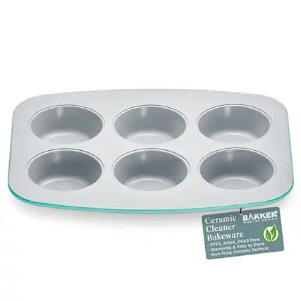 Ceramic Cleaner Bakeware Free PTFE, PFOA, PFAS Free. Stackable & Easy to Store. Non-Toxic Ceramic Surface.