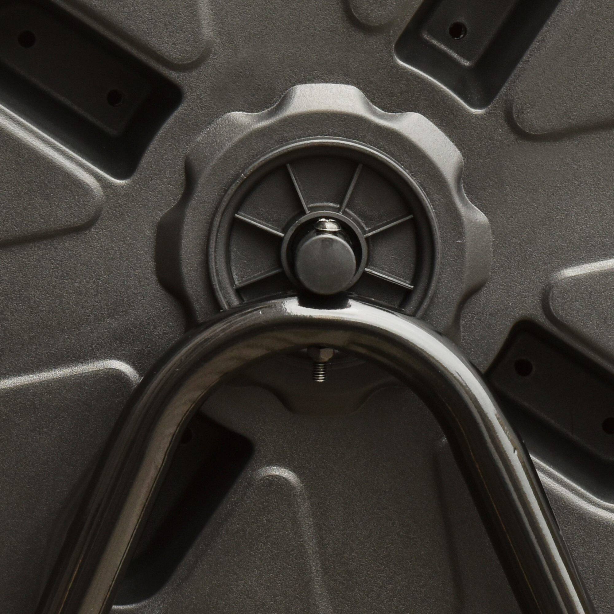 Alt View 8. Outsunny - Tumbling Compost Bin Outdoor 360° Dual Chamber Rotating Composter 43 Gallon - Orange.