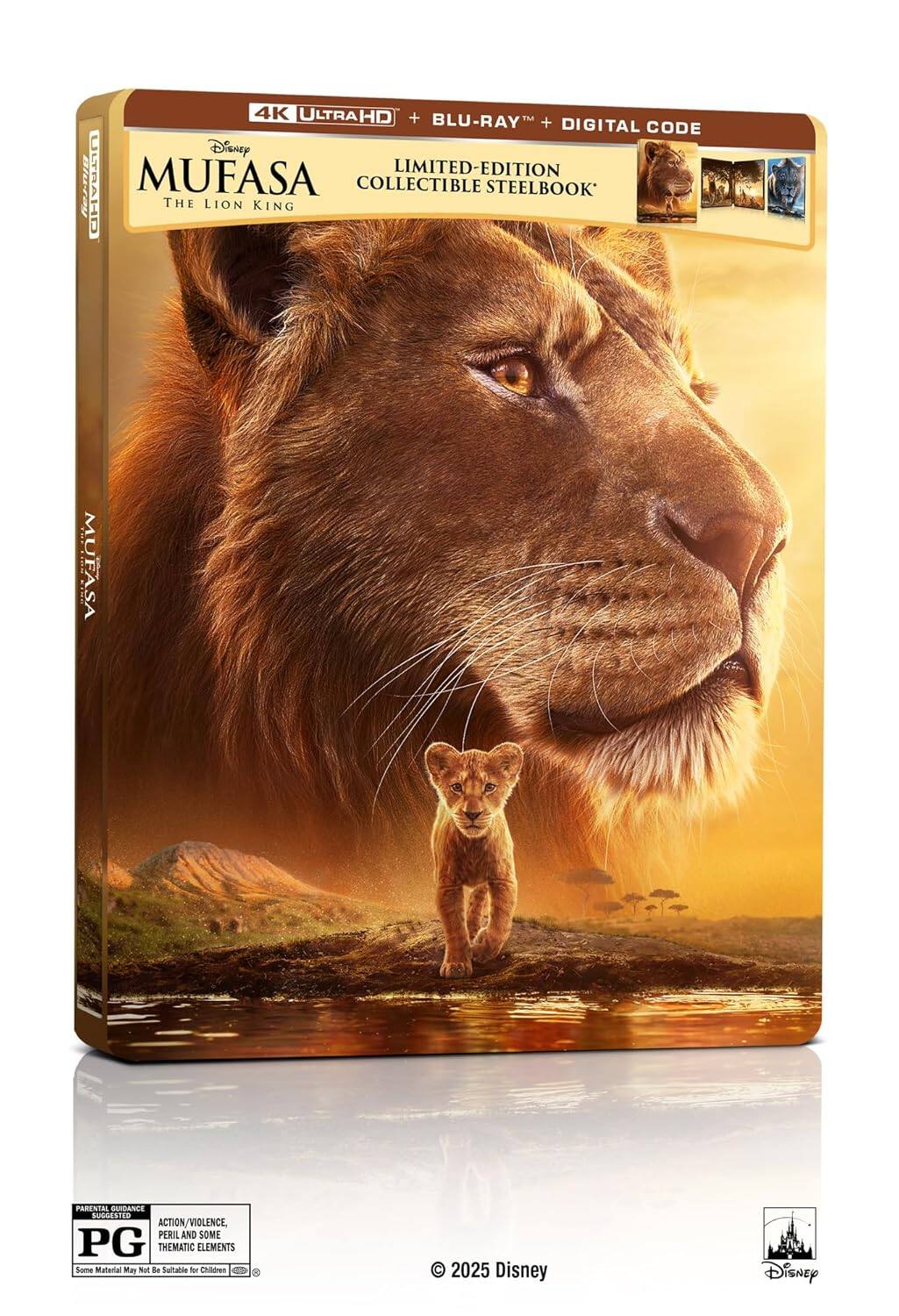 Alt View 1. Mufasa: The Lion King (Limited Edition) (Steelbook)   - 4K Blu-Ray.