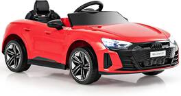 Costway - Kids Ride On Car 12V Battery Powered Licensed Audi RS E-tron GT Car Toy w/ Remote Control - Red