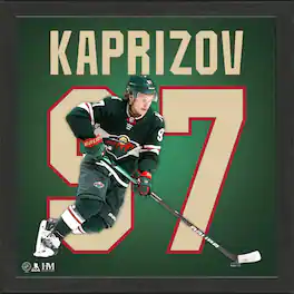 Highland Mint - Kirill Kaprizov Minnesota Wild 13'' x 13'' Impact Jersey Framed Photo - Multicolor